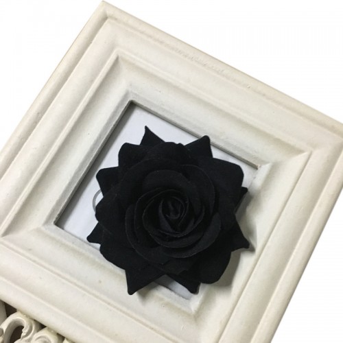 Головка цветочная "Роза черная" размер 7-8 см