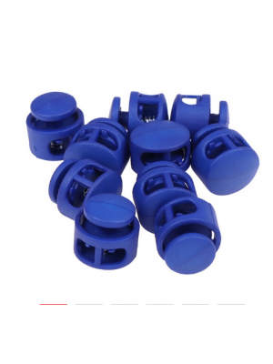 Фиксатор (стопор) для шнура пластик плоский,18мм ,цв-тёмно-синий