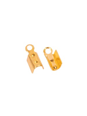 Зажим для узла (каллот),цв-золото, размер 4 х 2 х 2 мм.Цена за упаковку из 10 шт