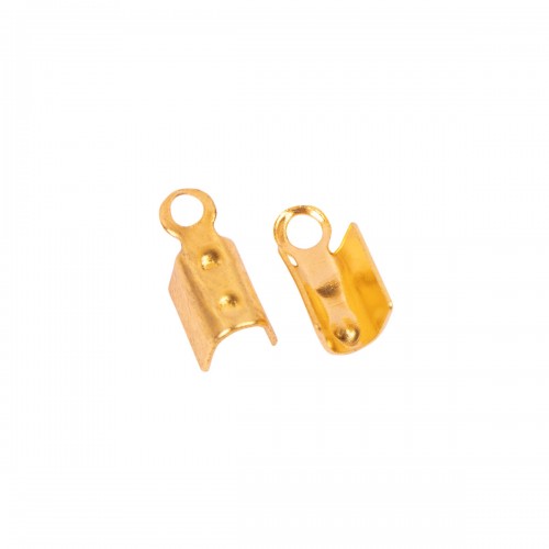 Зажим для узла (каллот),цв-золото, размер 4 х 2 х 2 мм.Цена за упаковку из 10 шт