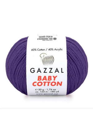 Gazzal Baby Cotton, 50 гр- 165 м,цв-индиго