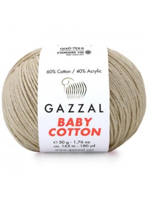 Gazzal Baby Cotton, 50 гр- 165 м,цв-беж