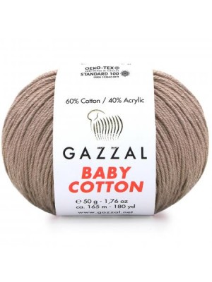 Gazzal Baby Cotton, 50 гр- 165 м,цв-коричневый