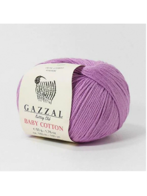 Gazzal Baby Cotton, 50 гр- 165 м,цв- сирень темная
