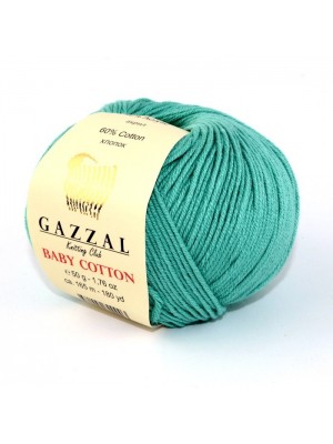Gazzal Baby Cotton, 50 гр- 165 м,цв-сочная мята