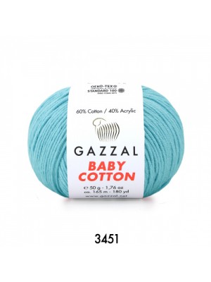 Gazzal Baby Cotton, 50 гр- 165 м,цв. светлая бирюза