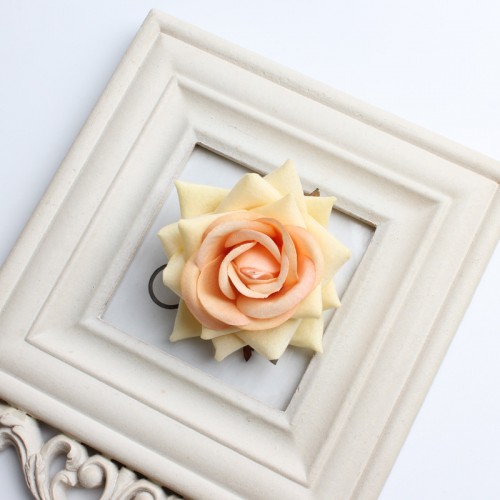 Головка цветочная "Роза персиковая" размер 7-8 см