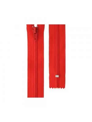 Молния для шитья-брючная, неразъёмная, Т4-20 см, цв- красный