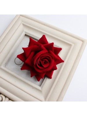 Головка цветочная "Роза красная" размер 7-8 см