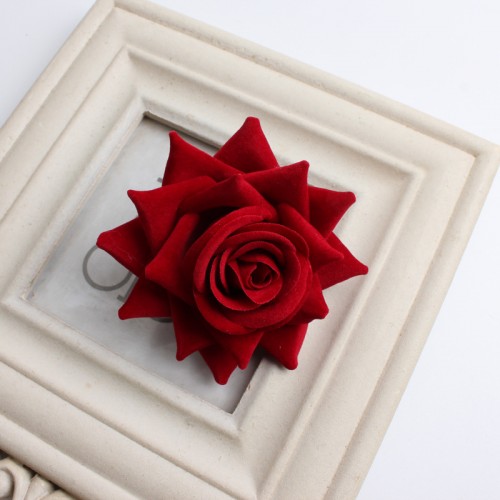 Головка цветочная "Роза красная" размер 7-8 см