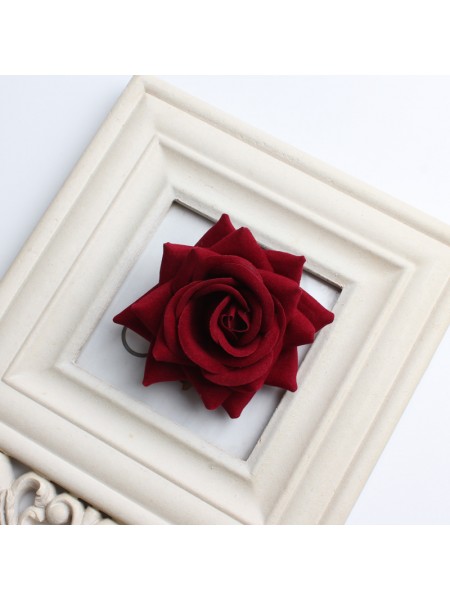 Головка цветочная "Роза бордовая" размер 7-8 см