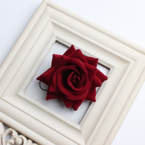 Головка цветочная "Роза бордовая" размер 7-8 см
