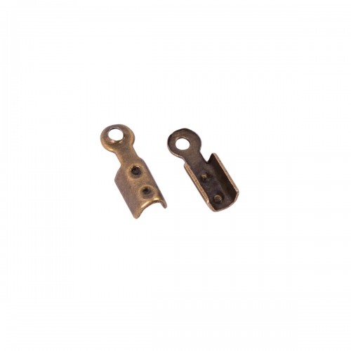 Зажим для узла (каллот),цв-бронза-04, размер 4 х 2 х 2 мм.Цена за упаковку из 10 шт