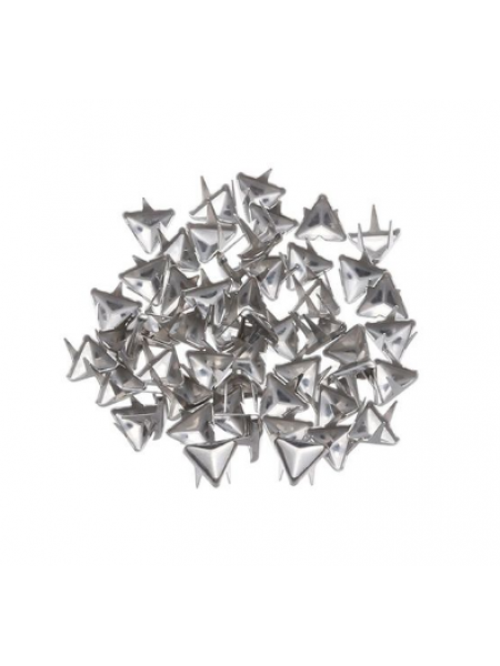 Декоративные заклёпки, Шип-треугольник цв-серебро,6 мм ,цена за 20шт