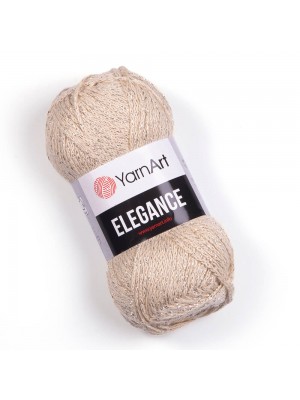 Пряжа для вязания Elegance- Элеганс, хлопок с рюлексом, 5 0гр-130 м, цв-бежевый