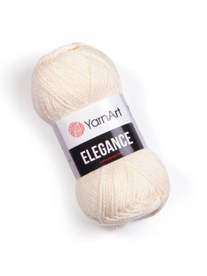 Пряжа для вязания Elegance- Элеганс, хлопок с рюлексом, 5 0гр-130 м, цв-кремовый