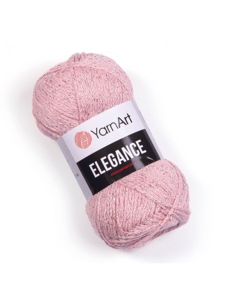 Пряжа для вязания Elegance- Элеганс, хлопок с рюлексом, 5 0гр-130 м, цв-розовый