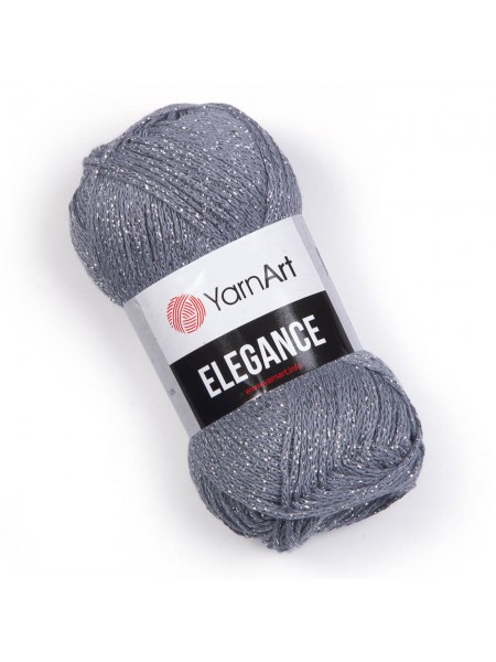 Пряжа для вязания Elegance- Элеганс, хлопок с рюлексом, 5 0гр-130 м, цв-серый