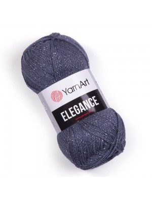 Пряжа для вязания Elegance- Элеганс, хлопок с рюлексом, 5 0гр-130 м, цв-темно-серый