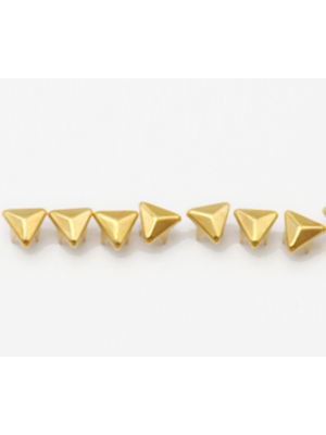 Декоративные заклёпки, Шип-треугольник цв-золото,6 мм ,цена за 20шт