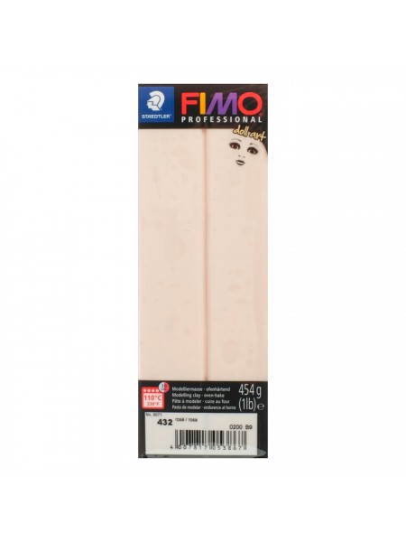 Полимерная глина FIMO professional doll art 454 гр(Германия)-полупрозрачный розовый-432