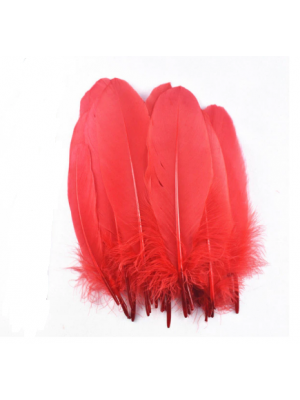 Перья декоративные,цв-светло-красный(053).размер 10-15см,цена за 20 шт