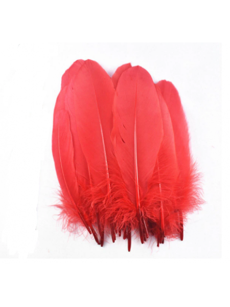 Перья декоративные,цв-светло-красный(053).размер 10-15см,цена за 20 шт