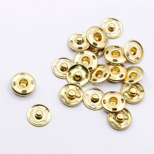 Кнопки пришивные металл-золото,7мм,в уп. 10 кнопок