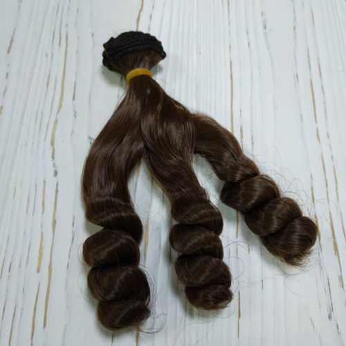 Трессы-три завитка(волосы для кукол)-15 см