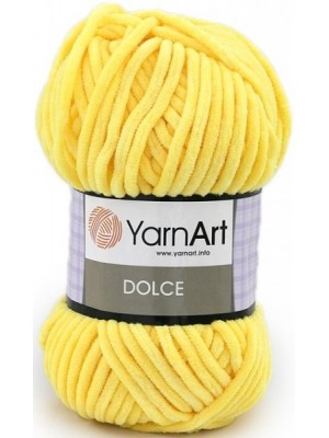 Плюшевая пряжа Dolce YarnArt ,№761,цв-ярко-жёлтый,100гр