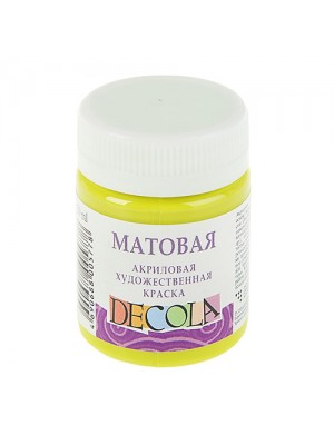 Матовая акриловая краска Decola,цв.лайм, 50мл