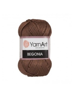 Пряжа Begonia YarnArt-Бегония.№0077, цв-коричневый,50гр-169 м