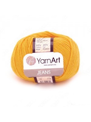  Пряжа  YarnArt "Jeans Джинс"цв. 35, жёлтый