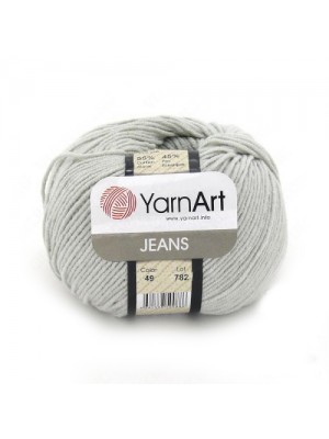  Пряжа  YarnArt "Jeans Джинс"цв. 49, серый