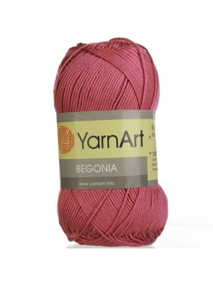 Пряжа Begonia YarnArt-Бегония.№75,цв-тёмно-розовый, 50гр-169 м