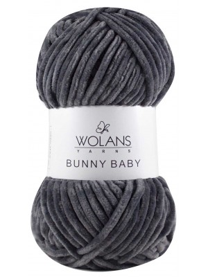 Плюшевая пряжа Wolans Bunny Baby,цв серый,№09,100гр