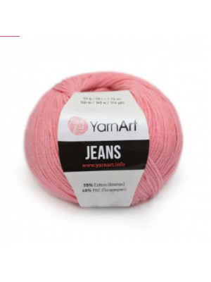 Пряжа  YarnArt "Jeans Джинс"цв. 78, розовый