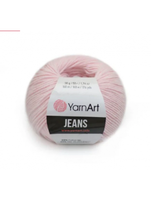  Пряжа  YarnArt "Jeans Джинс"цв. 74, Нежно-розовый
