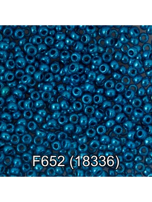 Чешский бисер F652-18336- 10/0 ,5 гр,цв-синий/металлик