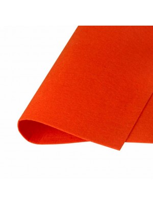 Корейский фетр,жесткий,тёмно-оранжевый.1,2мм,размер 33*26см