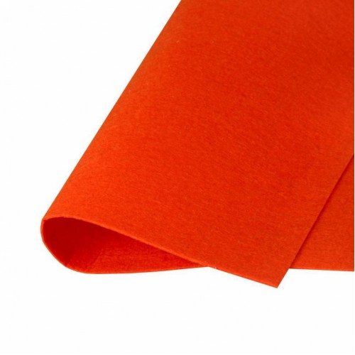 Корейский фетр,жесткий,тёмно-оранжевый.1,2мм,размер 33*26см