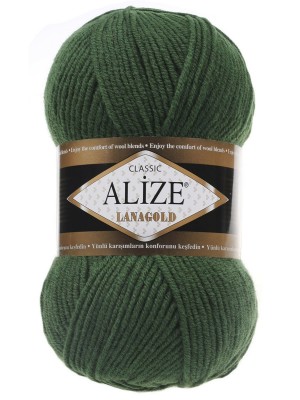 Пряжа Alize-Ланаголд (Lanagold) цв-118(зелёный яркий)