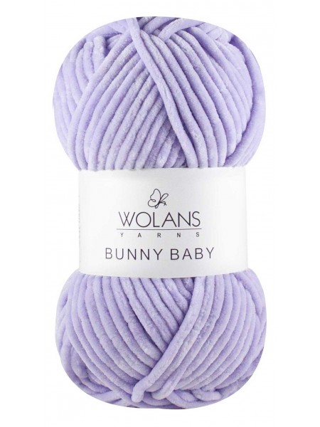 Плюшевая пряжа Wolans Bunny Baby,цв светло-фиолетовый,№15,100гр