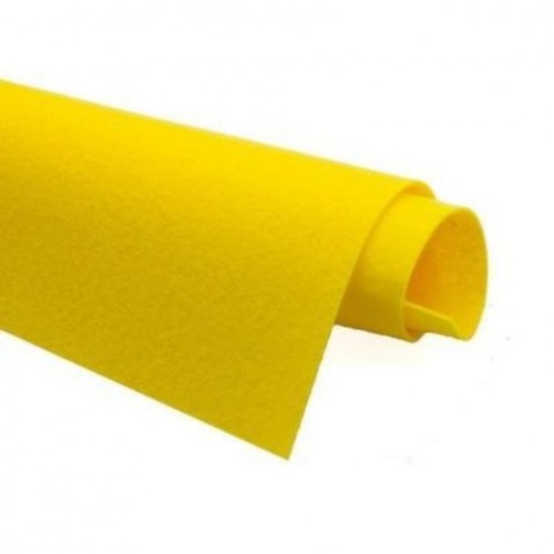 Корейский фетр,жесткий,жёлтый.1,2 мм,размер 33*26см