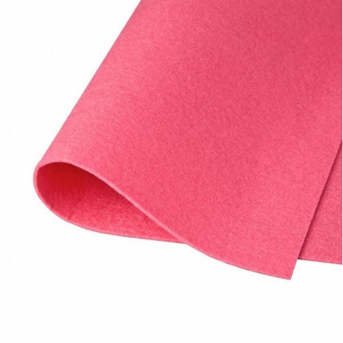 Корейский фетр,жесткий,тёмно-розовый.1,2 мм,размер 33*26см