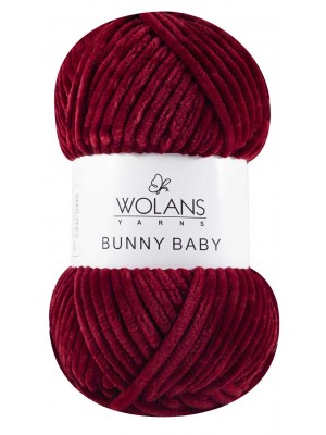 Плюшевая пряжа Wolans Bunny Baby,цв бордовый,№20,100гр