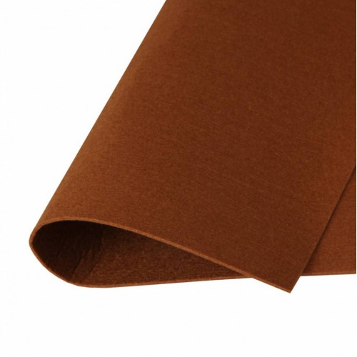 Корейский фетр,жесткий,коричневый.1,2 мм,размер 33*26см