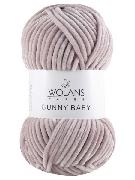 Плюшевая пряжа Wolans Bunny Baby,цв порошок,№24,100гр