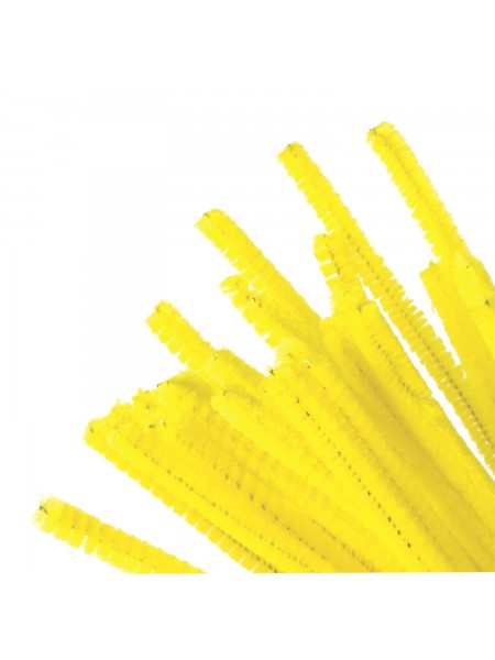 Синельная проволока(шенил)желтая,цена за 10 шт