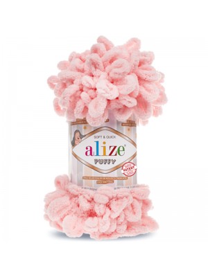 Пряжа Alize Puffy-цвет пудровый,100 гр-9 м